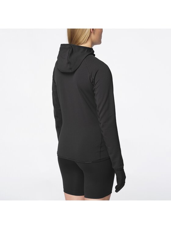 Salomon Salomon Bluza techniczna ESSENTIAL LIGHTWARM HD W Czarny Slim Fit