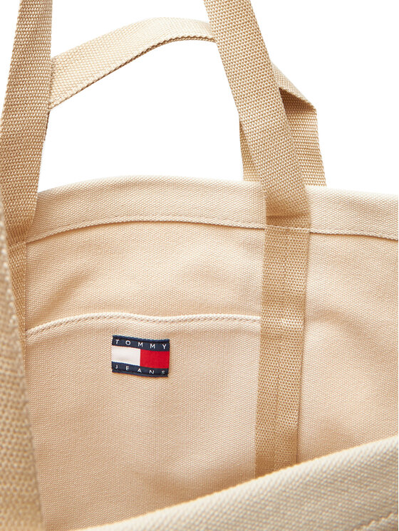 Tommy Jeans Tommy Jeans Τσάντα Tjw Tote Edition Canvas AW0AW17542 Μπεζ