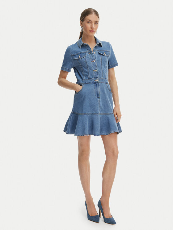 Morgan Morgan Džínsové šaty 261-RIGHT Modrá Slim Fit