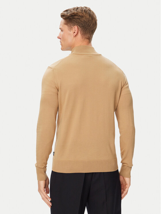 BOSS BOSS Megztinis H-Ebenji 50565499 Smėlio Regular Fit