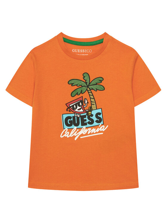 Guess Tricou N6GI12 K8HM4 Portocaliu Regular Fit