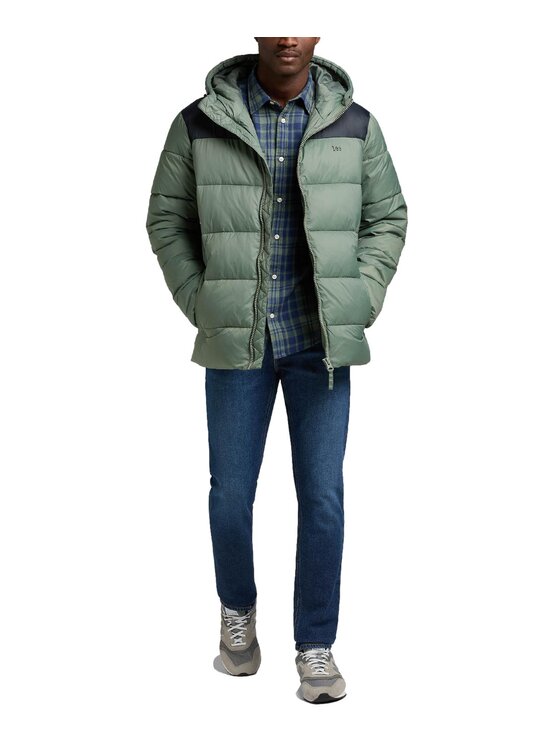 Lee Lee Kurtka zimowa 112339010 Zielony Regular Fit
