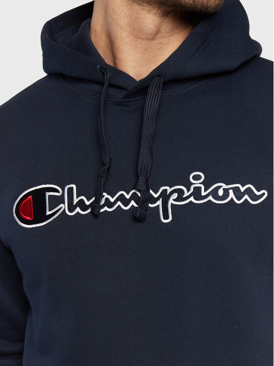 Champion Bluza Script Logo Embroidery 217858 Granatowy Regular Fit ...
