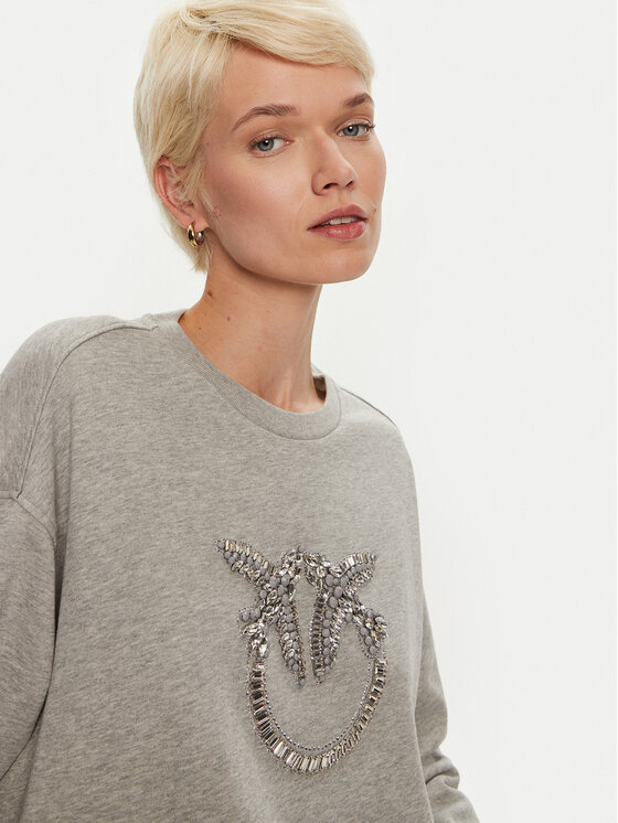 PINKO PINKO Суитшърт Nelly 100534 A24F Сив Regular Fit
