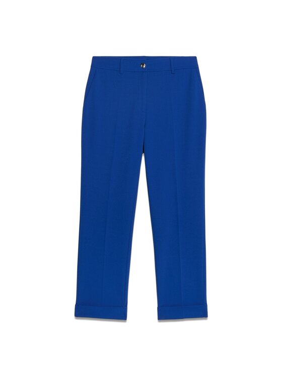 Oltre Oltre Spodnie materiałowe P287R008384N024 Turkusowy Regular Fit