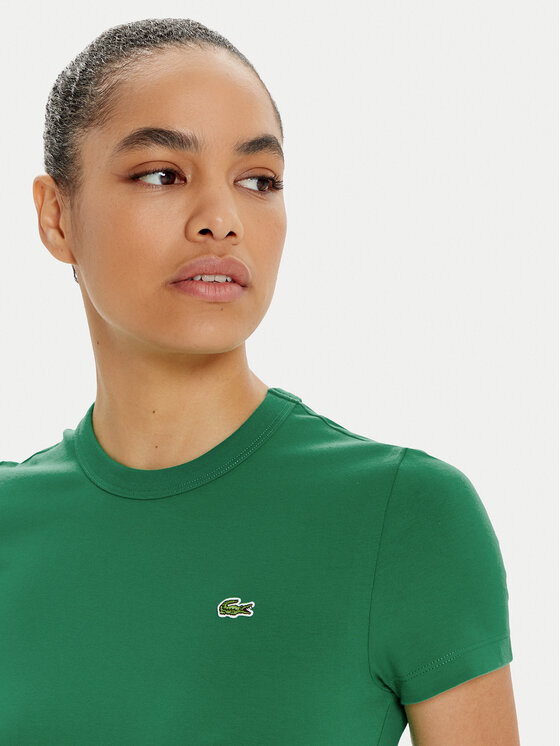 Lacoste Lacoste T-krekls TF7218 Zaļš Slim Fit