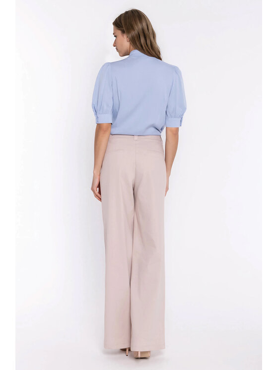 NIFE NIFE Kalhoty z materiálu SD141 Béžová Modern Relaxed Fit