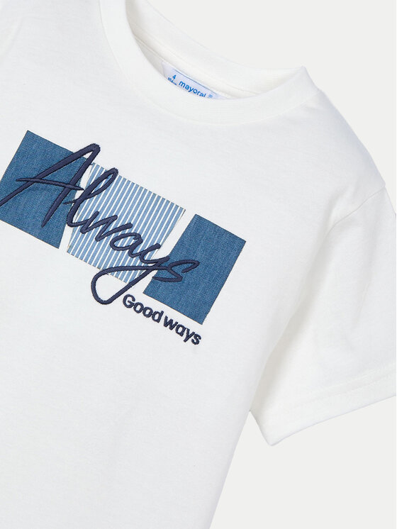 Mayoral Mayoral T-krekls 3025 Balts Regular Fit