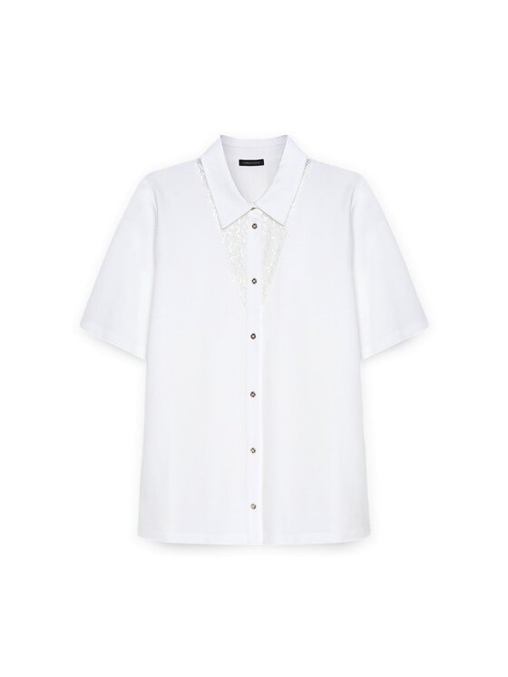 Fiorella Rubino Fiorella Rubino Koszula G113L008403N011 Biały Regular Fit