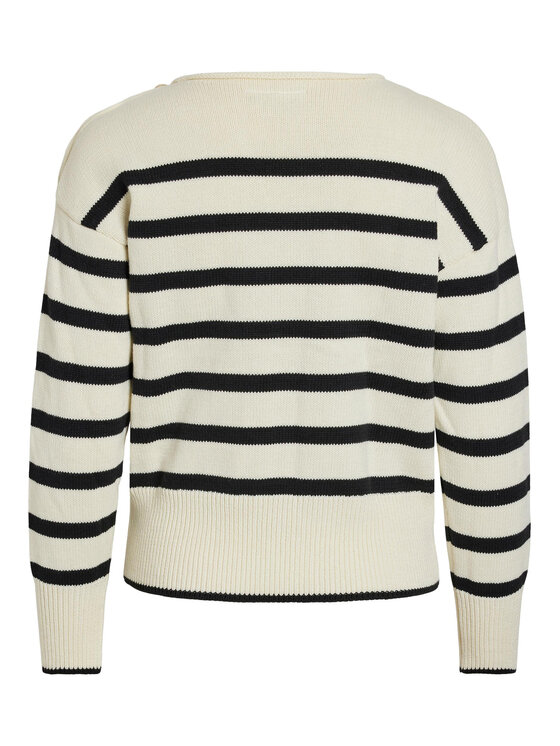 Vila Vila Megztinis 14092999 Écru Regular Fit