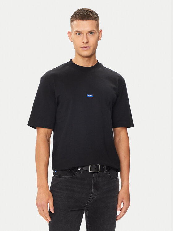 Hugo Tričko Nieros 50509991 Čierna Regular Fit