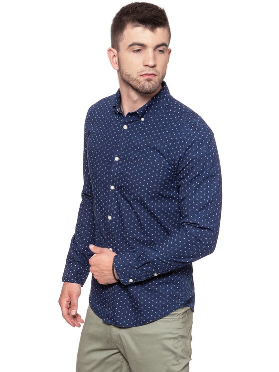 Wrangler Wrangler Camicia BUTTON DOWN SHIRT Blu Slim Fit