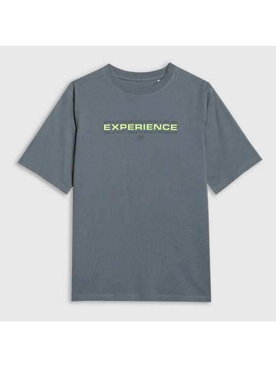 4F 4F T-Shirt 4FJRAW25TTSHM3166-46S Zelená Oversize