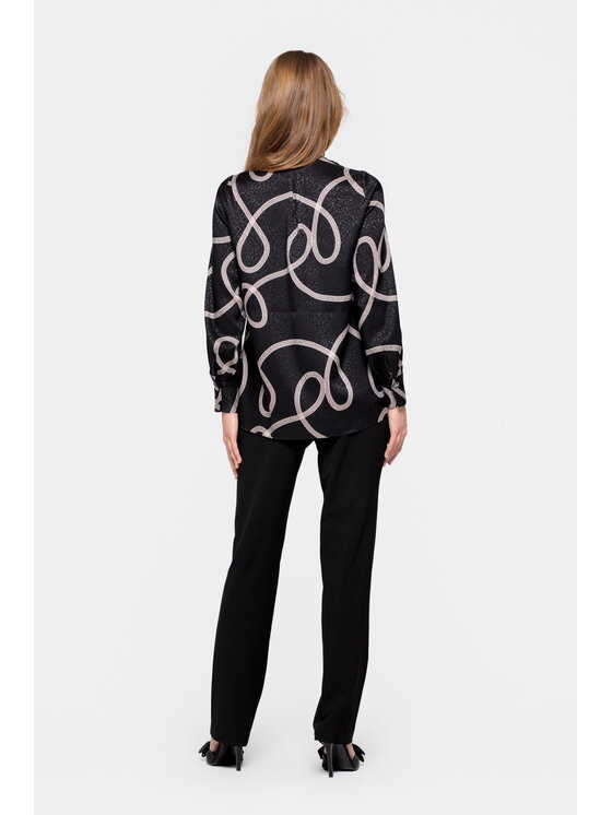 EMOI EMOI Bluzka czarna elegancka Czarny Feminine Fit
