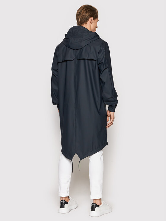 Rains Rains Kurtka przeciwdeszczowa Unisex 18140 Granatowy Regular Fit