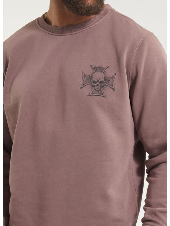 PITBULL PITBULL Bluza Bluza męska Washed BITE ME XL Bordowy Regular Fit