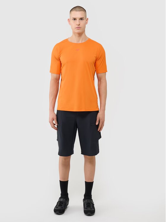 4F 4F Cyklistické tričko 4FWSS25TFTSM1434-70S Oranžová Regular Fit