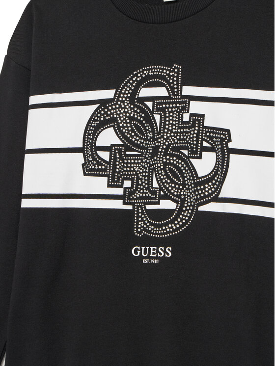 Guess Guess Μπλούζα J5YQ01 KA6R4 Μαύρο Regular Fit