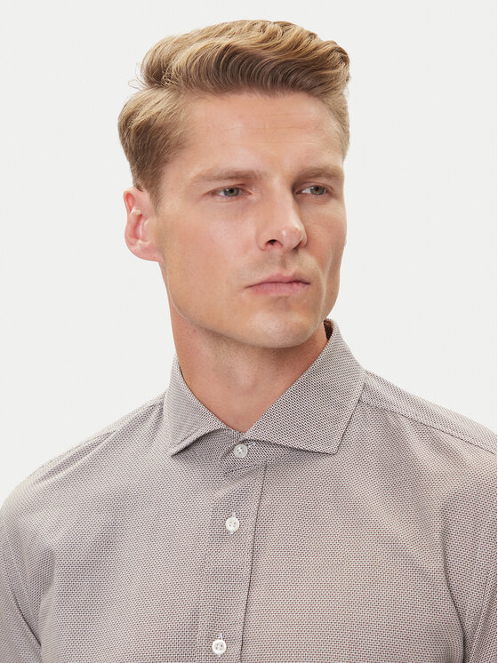 BOSS BOSS Koszula C-Hank 50545225 Beżowy Slim Fit
