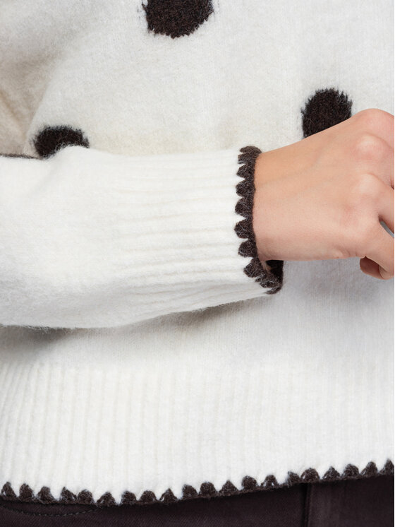 Ombre Ombre Sweter OW-SW-E0021 Beżowy Regular Fit