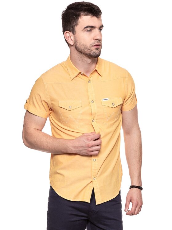 Wrangler Wrangler Camicia SS RESORT WESTERN Giallo Regular Fit