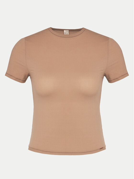Dorina Dorina Majica Noa FXTO0015MI116 Rjava Slim Fit
