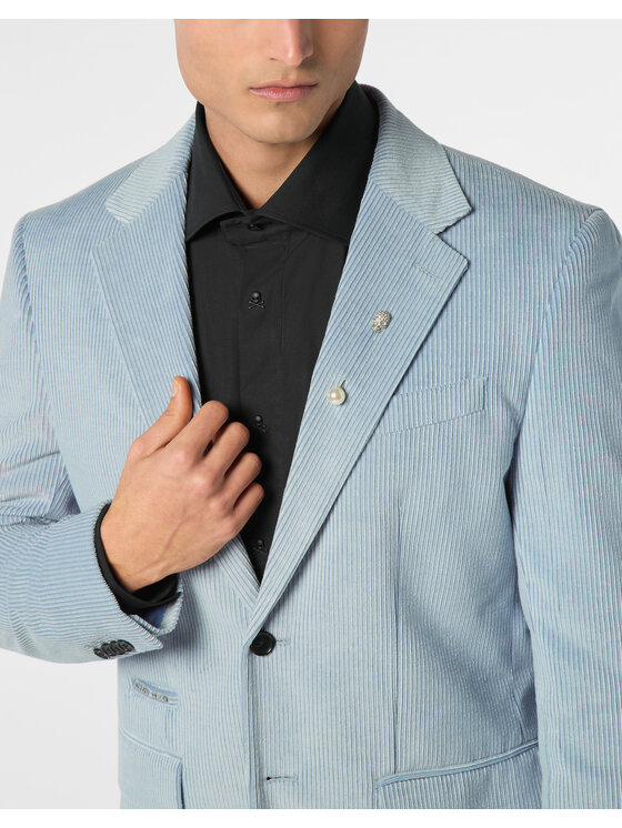 PHILIPP PLEIN PHILIPP PLEIN Marynarka 24239 Niebieski jasny Regular Fit