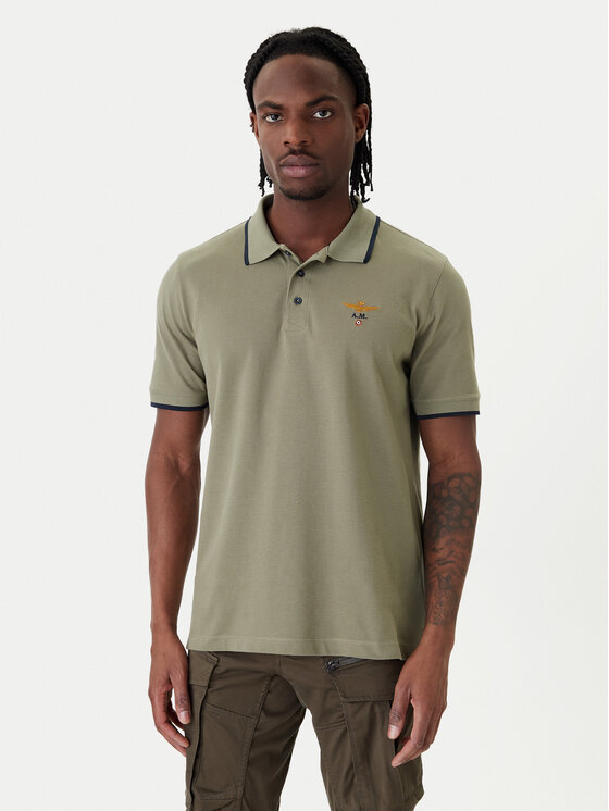 Aeronautica Militare Aeronautica Militare Polo 261PO1308UP00082 Zielony Regular Fit