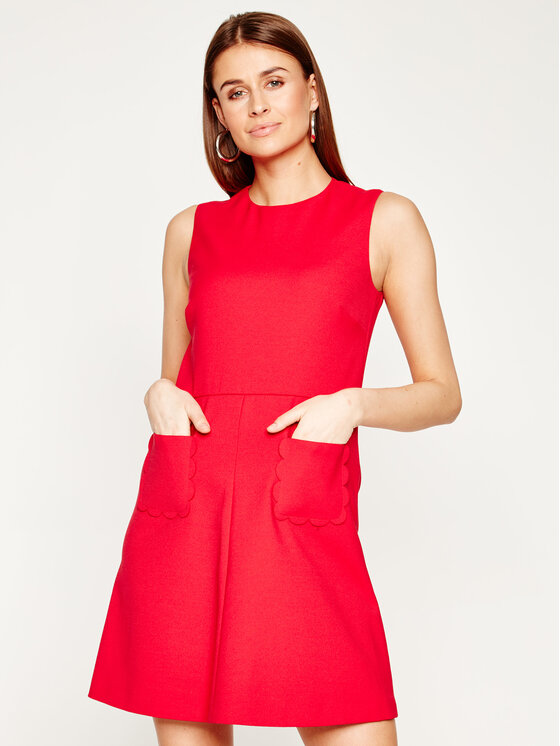 Red Valentino Red Valentino Každodenní šaty TR3VAM15 Červená Slim Fit