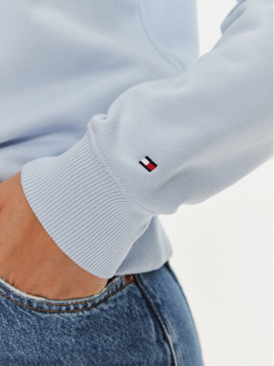 Tommy Hilfiger Tommy Hilfiger Bluză Modern Script WW0WW42615 Albastru celest Regular Fit
