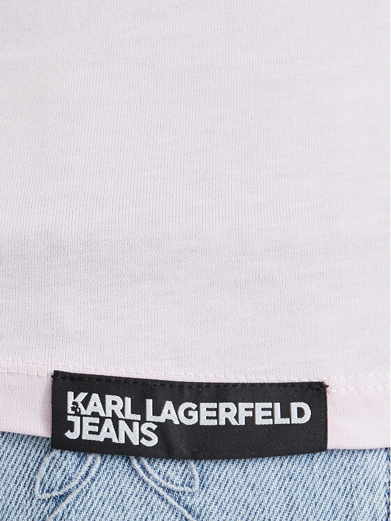 Karl Lagerfeld Jeans Karl Lagerfeld Jeans T-Shirt A1W17004 Světle růžová Slim Fit