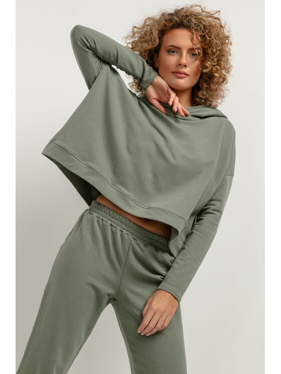 Tessita Tessita Bluza T380 Zielony Loose Fit