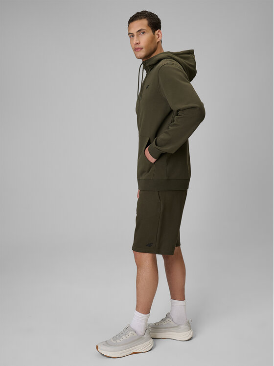 4F 4F Szorty sportowe BASIC+ Khaki Regular Fit