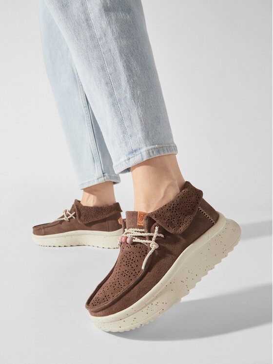 Hey Dude Hey Dude Halbschuhe Wendy Peak Fold Boot Suede 40256-204 Braun