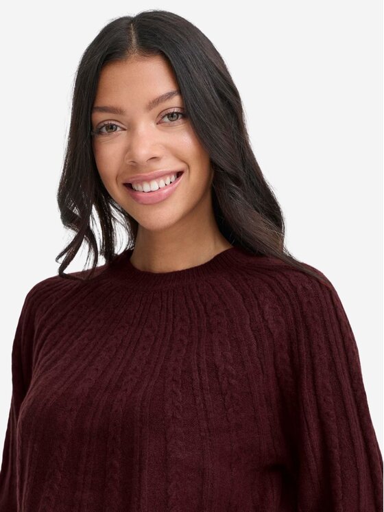 b.young b.young Πουλόβερ Maglione BYMAGGE Μπορντό Regular Fit