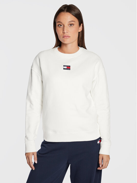 Tommy Jeans Tommy Jeans Μπλούζα Center Badge DW0DW10402 Λευκό Regular Fit