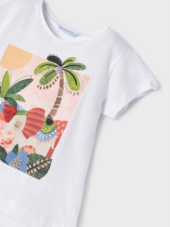 Mayoral Mayoral Sada t-shirt a legíny 3783 Oranžová Regular Fit