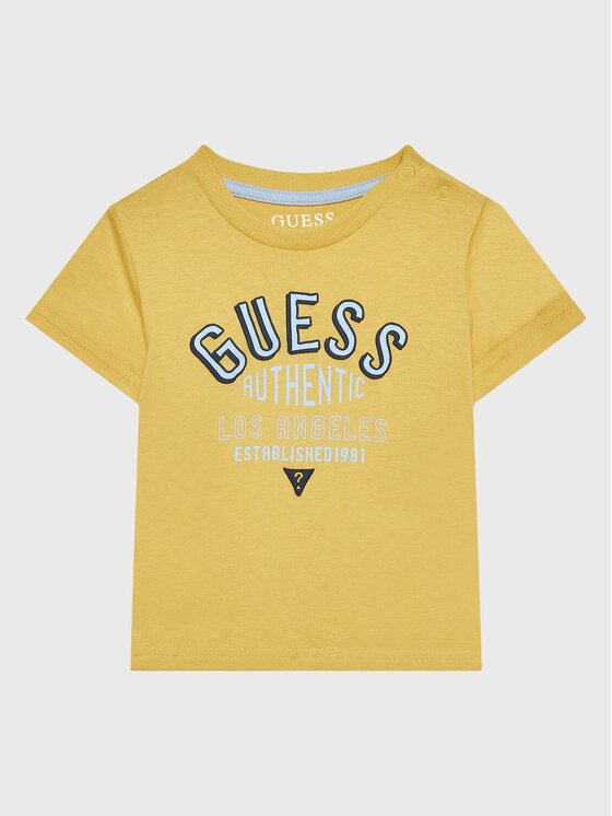 Guess T-shirt I3RI00 K8HM0 Žuta Regular Fit