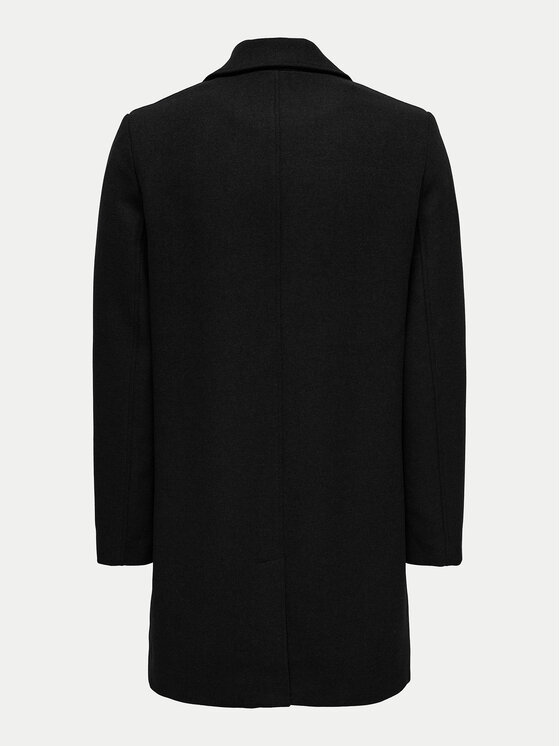 Only & Sons Only & Sons Palton de lână 22030864 Negru Regular Fit
