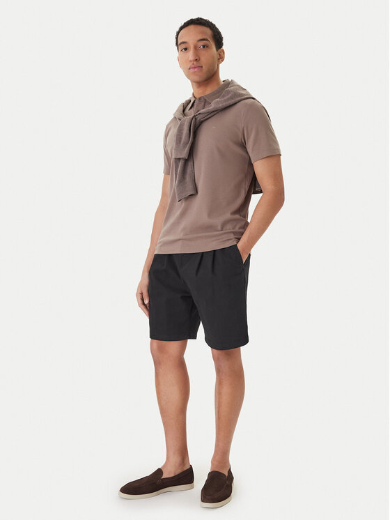 Nautica Nautica Šortky z materiálu Rava NCC03970 Černá Relaxed Fit