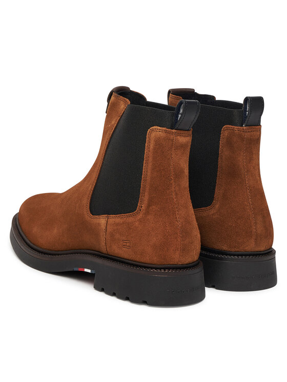 Tommy Hilfiger Tommy Hilfiger Kotníková obuv s elastickým prvkem Comfort Lwt FM0FM05592 Hnědá