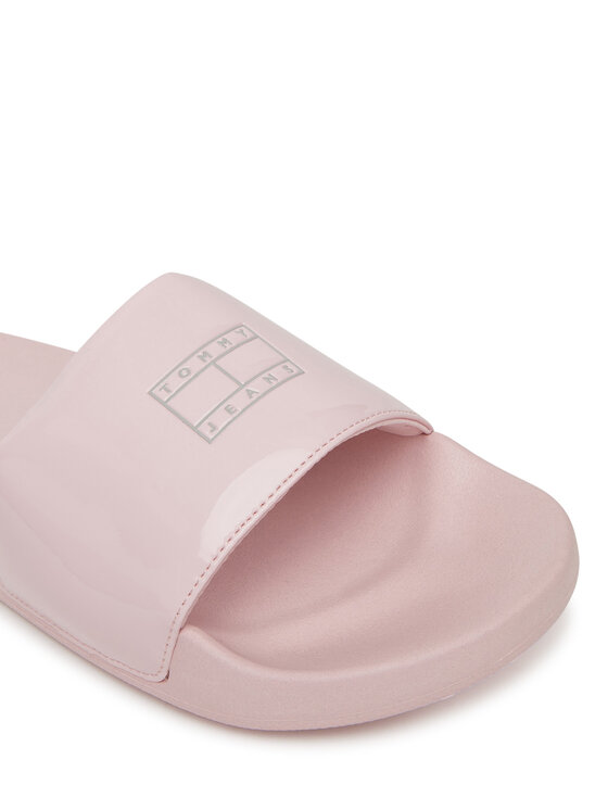 Tommy Jeans Tommy Jeans Şlapi Flag Pool Slide Patent EN0EN02901 Roz