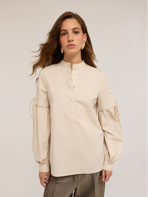 Motivi Motivi Blusa 2711Q001869N013 Écru Over Fit