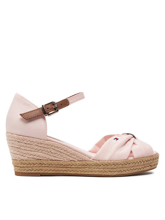 Espadrile Tommy Hilfiger Basic Open Toe Mid Wedge FW0FW04785 Whimsy Pink TJQ