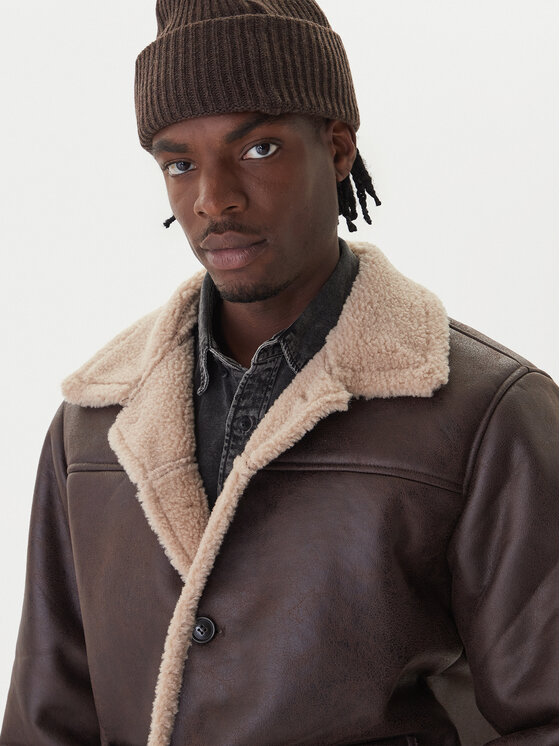 Jack & Jones Jack & Jones Kurtka z imitacji skóry Cambridge 12282946 Brązowy Regular Fit