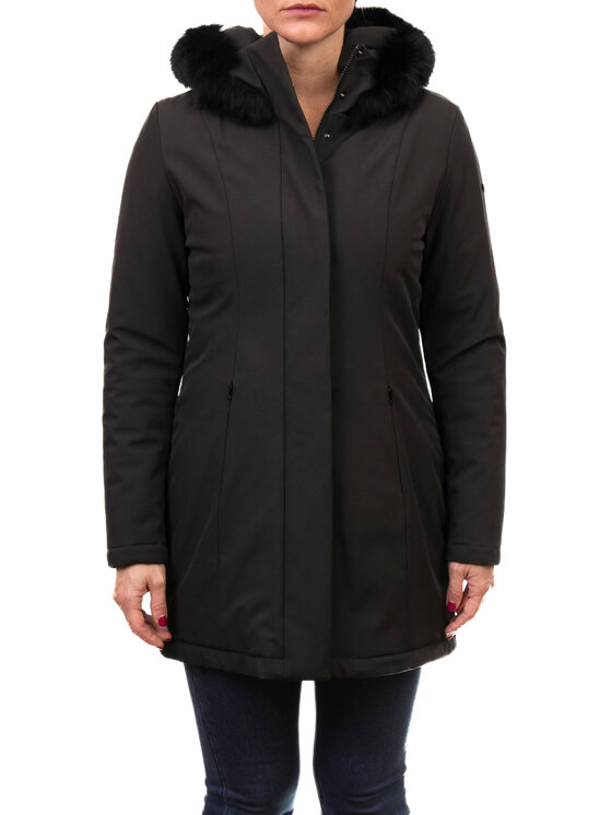 RefrigiWear RefrigiWear Kurtka przeciwdeszczowa W99108 Czarny Regular Fit