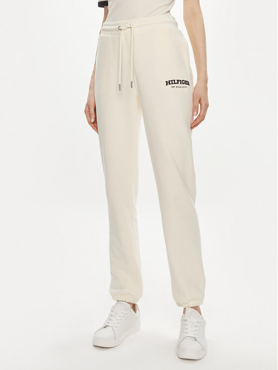 Tommy Hilfiger Tommy Hilfiger Pantaloni trening Monotype WW0WW41572 Bej Regular Fit