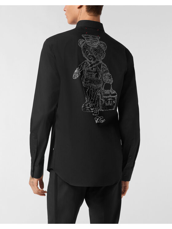 PHILIPP PLEIN PHILIPP PLEIN Koszula 25541 Czarny Fitted Fit