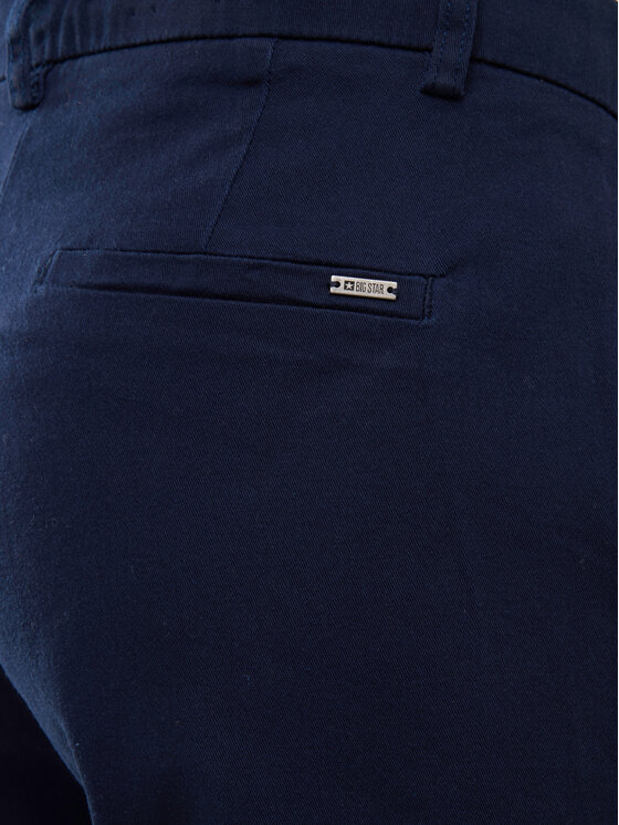 BIG STAR BIG STAR Chinosy DANASI Granatowy Slim Fit