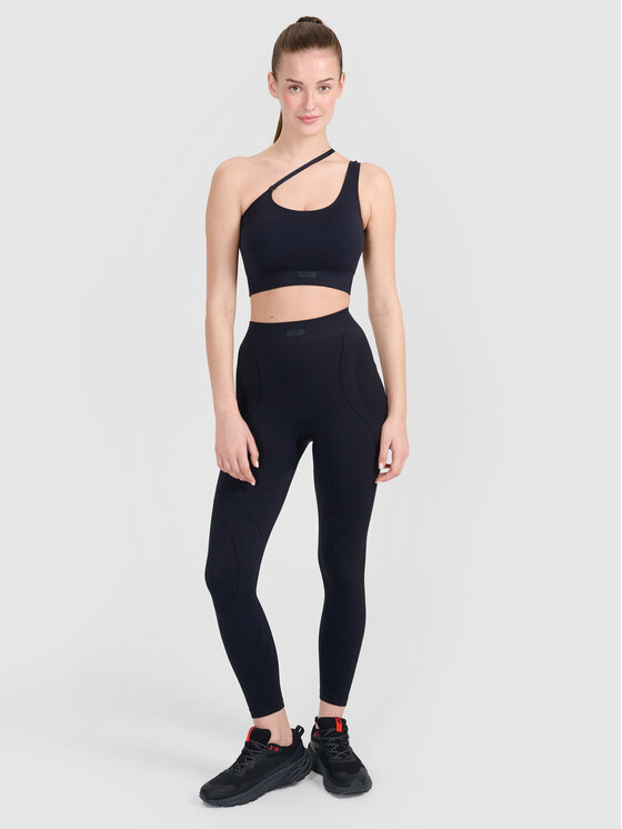4F 4F Biustonosz sportowy TRAINING SEAMLESS Czarny